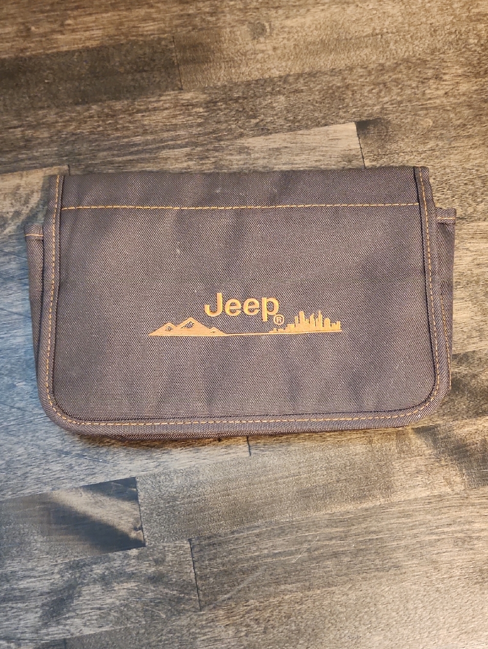 Jeep Canvas Car Manual Holder City Scape And Mountain Trails